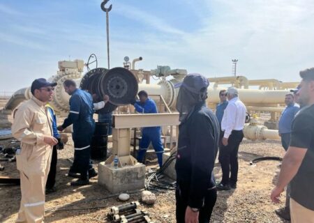 انجام عملیات پیگرانی خط لوله ۳۲ اینچ منطقه عملیاتی آزادگان جنوبی در شرکت نفت و گاز اروندان