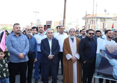 حضور مدیرعامل و کارکنان شرکت نفت و گاز اروندان در اجتماع بزرگ حمایت از مردم غزه در استان خوزستان