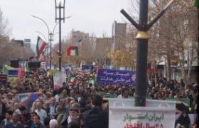 راهپیمایی ۲۲ بهمن در کاشمر از قاب دوربین