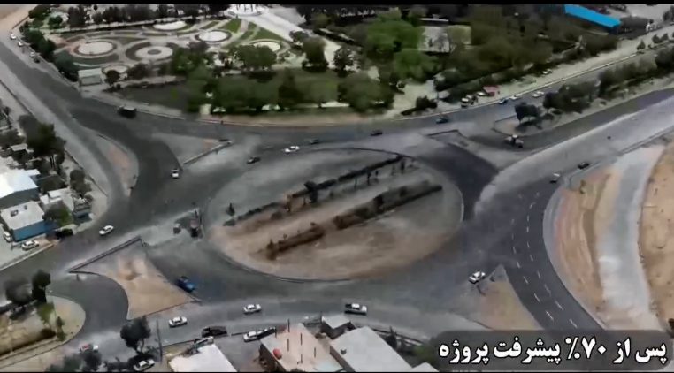 اجرای روند احداث میدان پارک لاله شهر گوگد/ فیلم