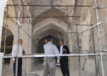 مرمت گنبد مسجد جامع گلپایگان